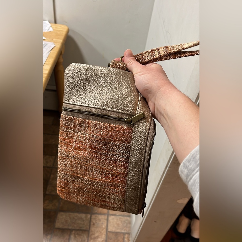 Bela Anima handwoven scrap wristlet/clutch